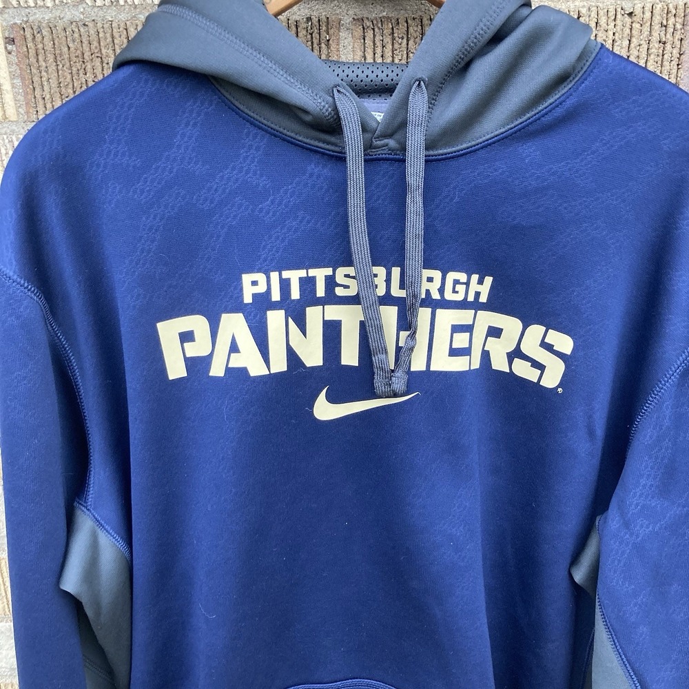 Pitt Panthers Nike Men's Large Therma Fit Hoodie Pittsburgh Dark/Navy Blue Gray